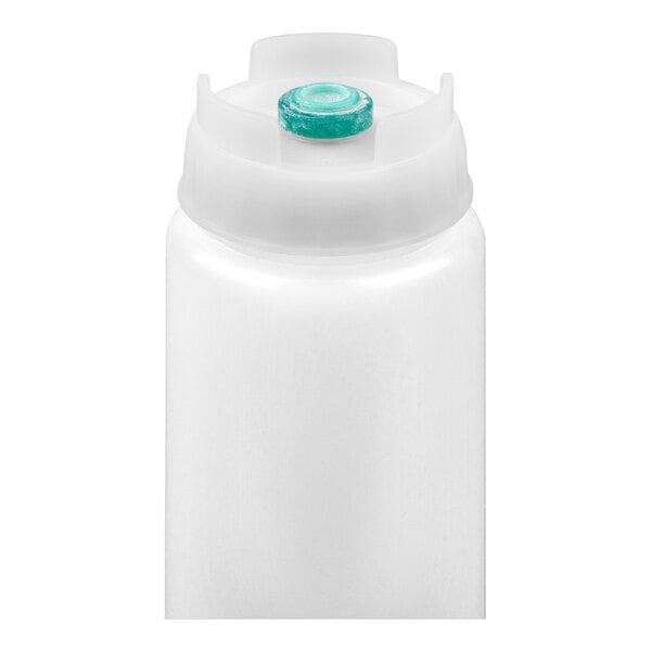 FIFO Innovations 16 oz. Clear Double Wide-Mouth Squeeze Bottle with Thin Dispensing Valve - 12/Case