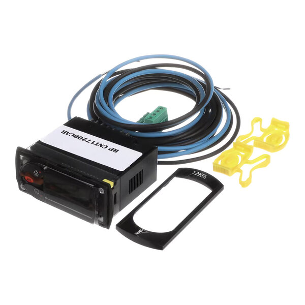 A digital control unit kit with wiring, mounting accessories, and a faceplate for refrigeration or HVAC systems.