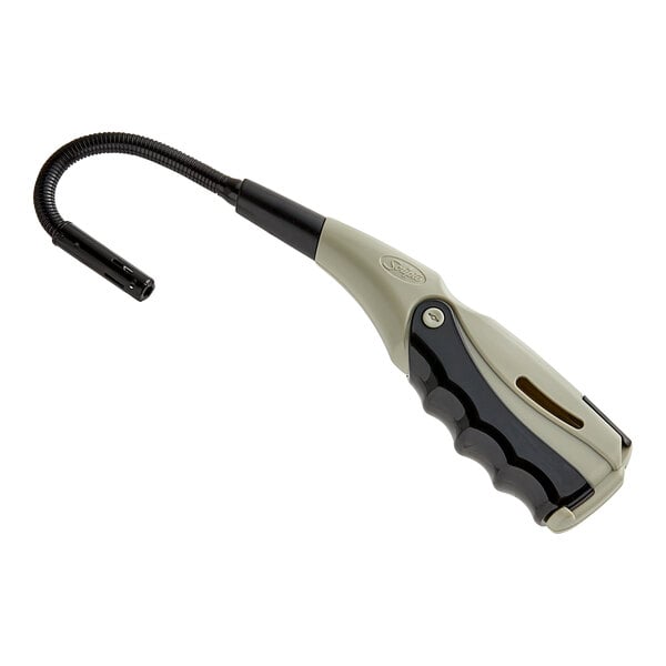 A refillable multi-purpose lighter with a flexible nozzle and ergonomic grip.