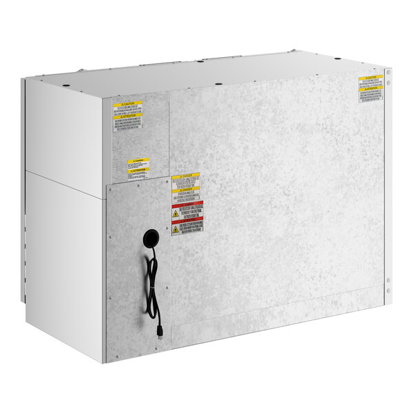 A stainless steel underbar height glass door back bar refrigerator.