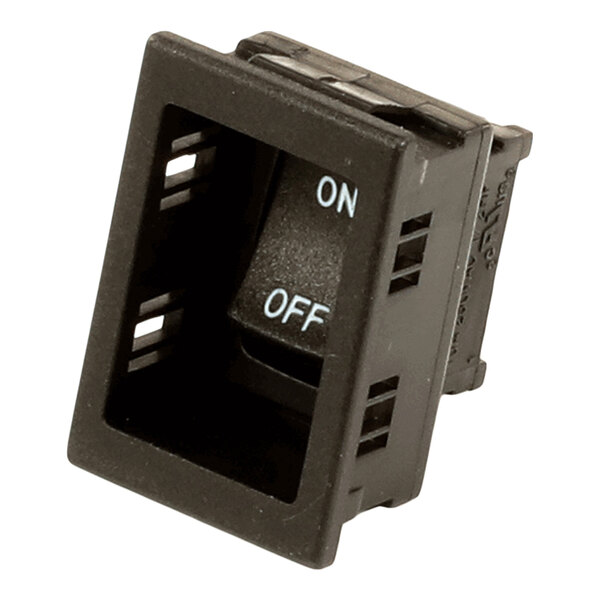 A black rectangular rocker switch labeled with 'ON' and 'OFF' positions.