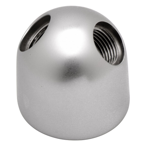 A silver double panel flange with 3/8" NPT female connections.