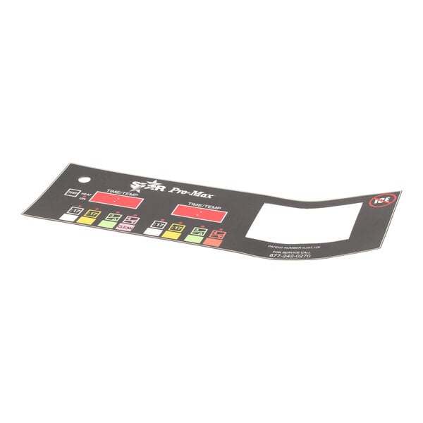 An overlay panel labeled 'Star Pro-Max' with various colored indicators and a cutout section, designed for a specific equipment model.