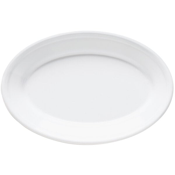 A white oval platter.