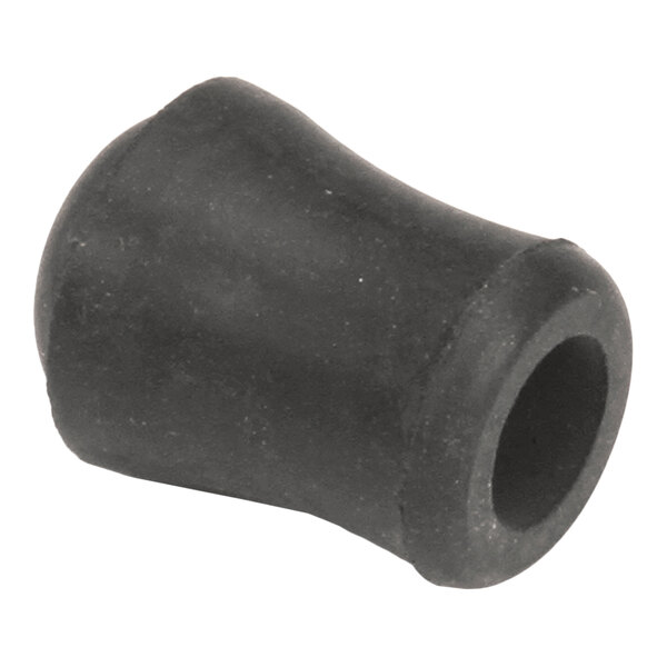 An end bumper or position stop made of black rubber, designed for use with Vollrath equipment.
