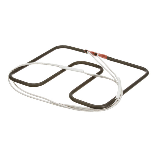 A metal heating element with attached wires, rated at 2300W and 208V.