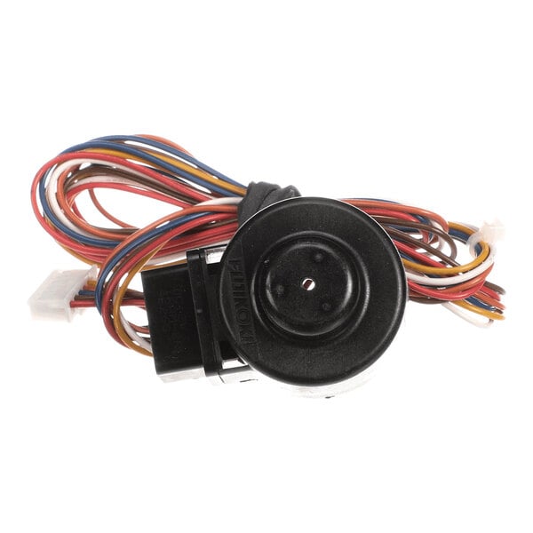 A Trane COL15628 EEV coil with attached multicolored wiring harness.