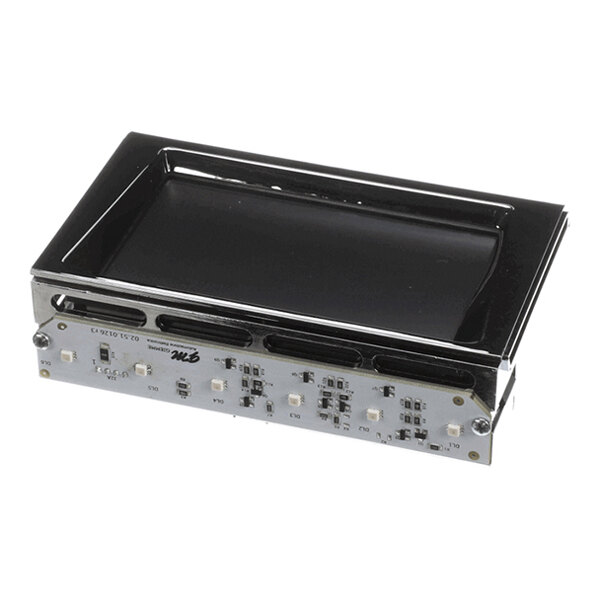 A rectangular UNIC 45106 Bta touch screen electronic component with a black display and visible circuit board.