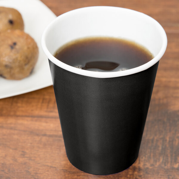 Black Paper Coffee Cups, 9 oz. - 240/Case
