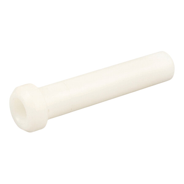 A white cylindrical guide plunger with a flanged end.