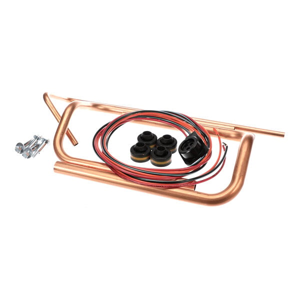 A Trane KIT18829 kit for converting from a reciprocating to a scroll compressor, including copper tubing, wiring, grommets, and mounting hardware.
