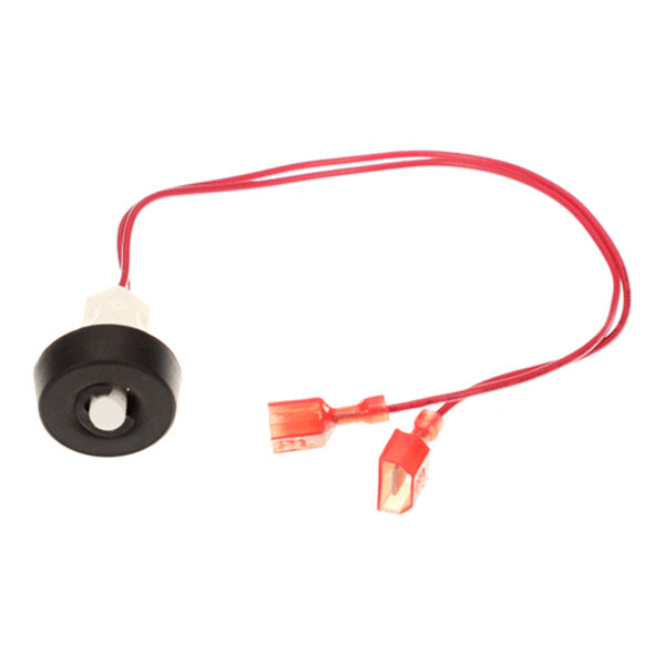 A Trane SWT02326 low level float switch with red wires and connectors.