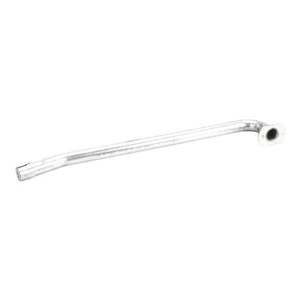 A long, metallic venturi tube with a mounting flange at one end.