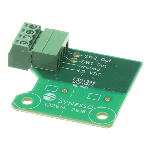 A Synesso 2.3524 Dual Hall Effect Board for MVP Series 2015, featuring labeled terminal connections and mounting holes.