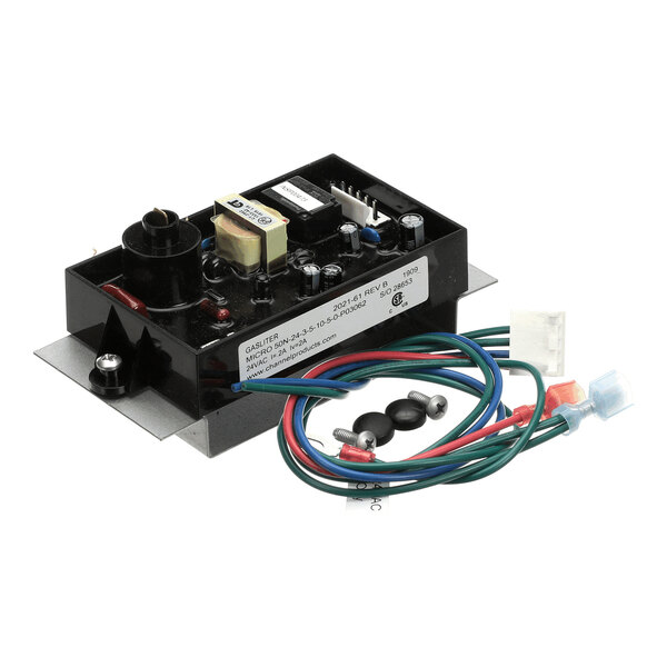 A Sunpak 12014-24 ignition control module with attached wiring and mounting hardware.