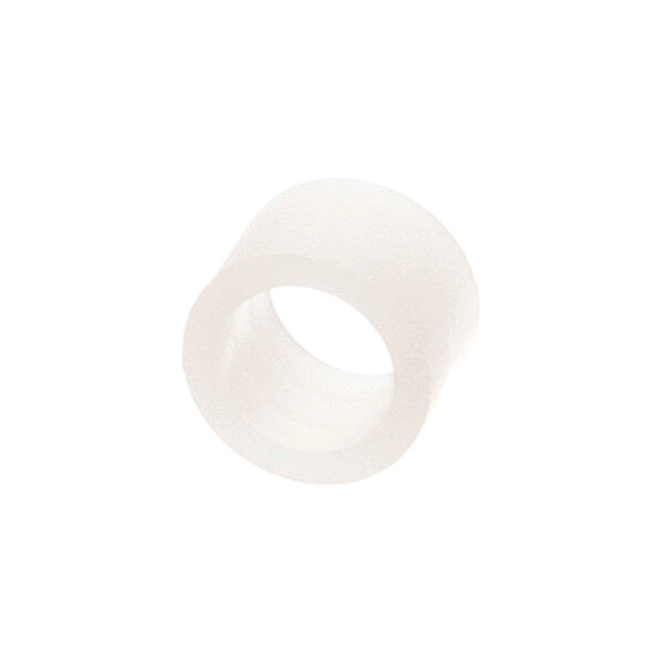 A white cylindrical plastic spacer.