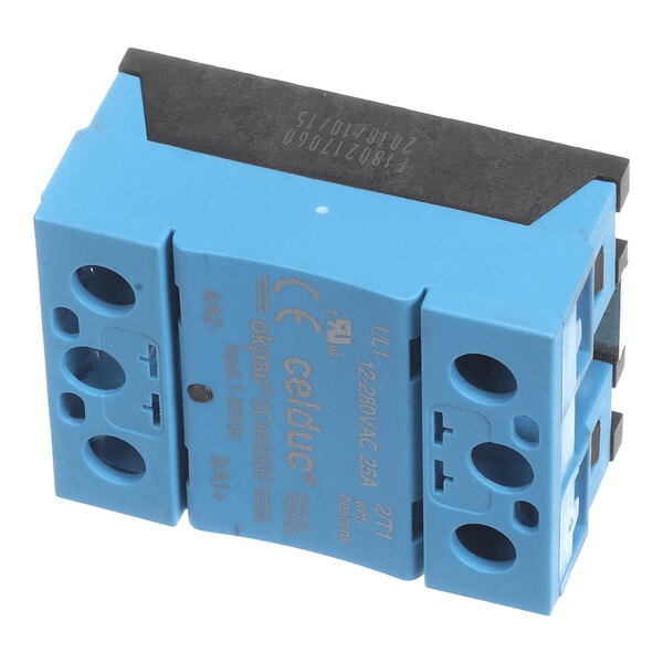 A blue and black UNIC 44410 solid-state relay for electrical control applications.