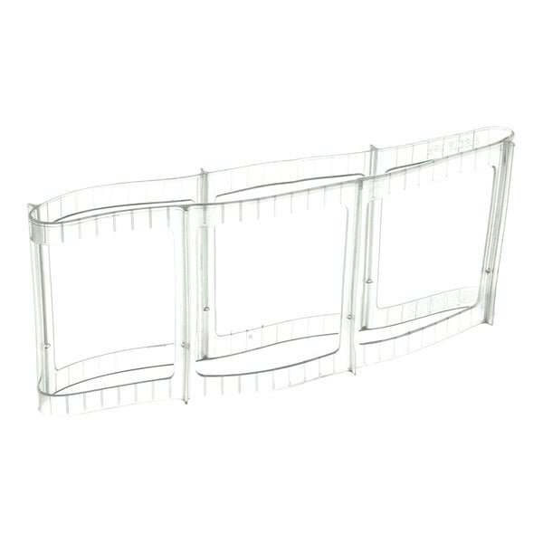 A transparent plastic pulp scraper filter designed for use with Zummo juicing machines.