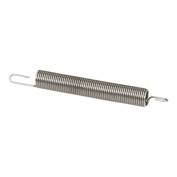 A metal extension spring with hooks on both ends.