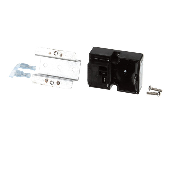 A Wells WS-Z17920 timer bracket assembly package including a metal bracket, a black timer unit, connectors, and screws.