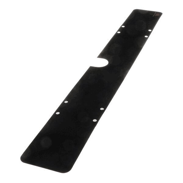 A black bottom panel label with multiple holes, designed for a Wilbur Curtis GEMTS machine.