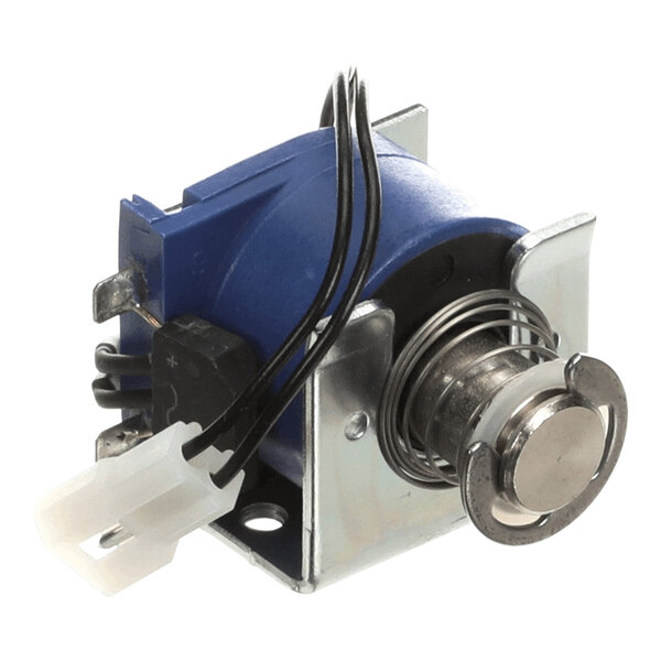 A Wilbur Curtis solenoid lock for a brew cone, designed for right-side installation.