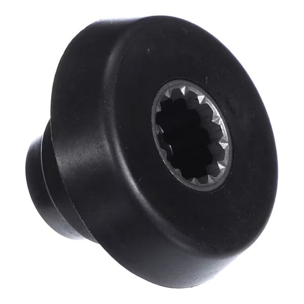 A black square drive coupling component for a Waring blender.