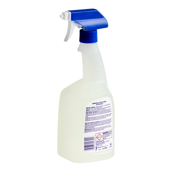 A 32 fl. oz. spray bottle of Mr. Clean Professional Commercial Deep Cleaner with Bleach featuring a blue and white trigger nozzle.