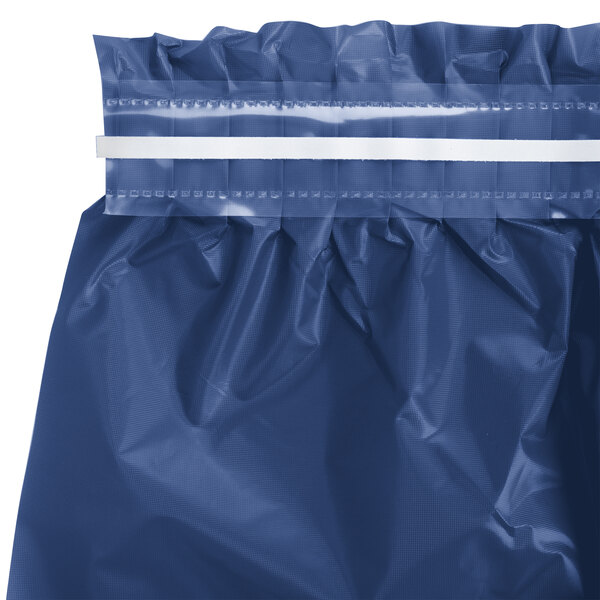 Creative Converting 14' x 29" Navy Blue Disposable Plastic Table Skirt - 6/Case