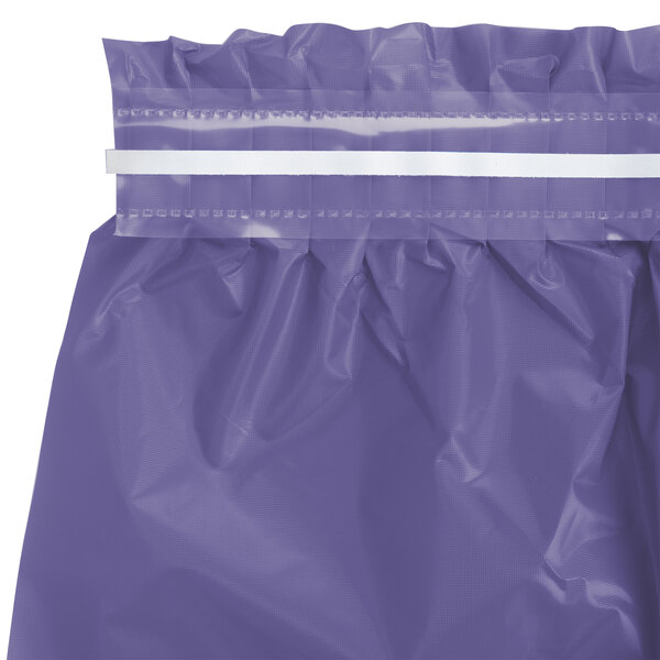 Creative Converting 14' x 29" Purple Disposable Plastic Table Skirt - 6/Case