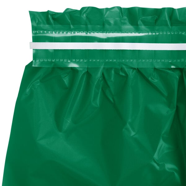 Creative Converting 14' x 29" Emerald Green Disposable Plastic Table Skirt - 6/Case