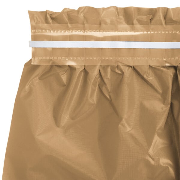 Creative Converting 14' x 29" Glittering Gold Disposable Plastic Table Skirt - 6/Case