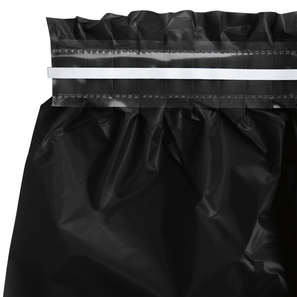 Creative Converting 14' x 29" Black Velvet Disposable Plastic Table Skirt - 6/Case