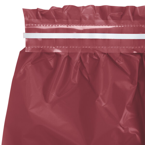 Creative Converting 14' x 29" Burgundy Disposable Plastic Table Skirt - 6/Case
