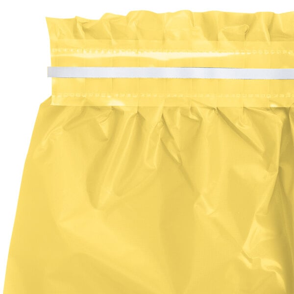 Creative Converting 14' x 29" Mimosa Yellow Disposable Plastic Table Skirt - 6/Case