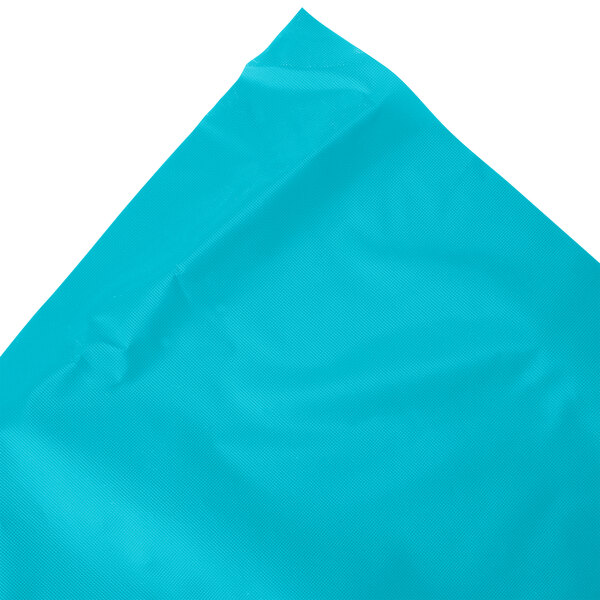 Creative Converting 14' x 29" Bermuda Blue Disposable Plastic Table Skirt - 6/Case