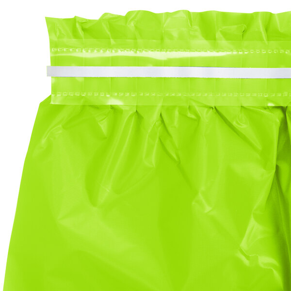 Creative Converting 14' x 29" Fresh Lime Green Disposable Plastic Table Skirt - 6/Case