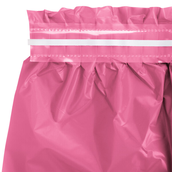 Creative Converting 14' x 29" Candy Pink Disposable Plastic Table Skirt - 6/Case