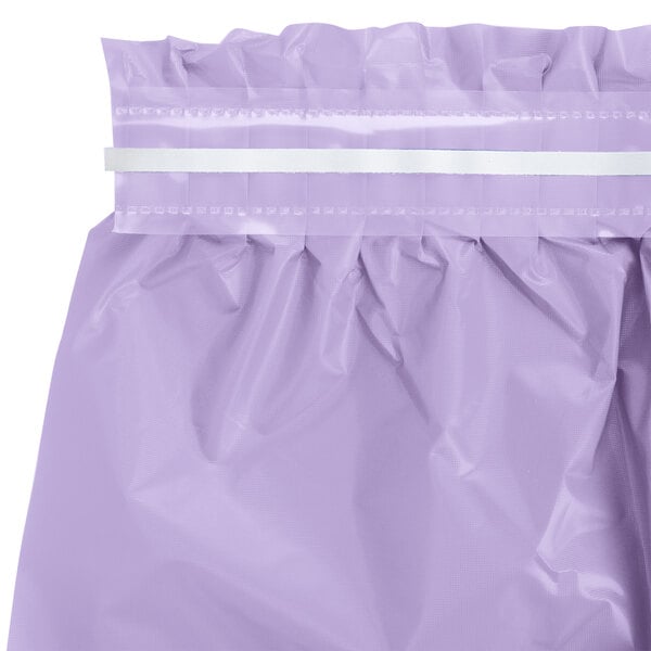 Creative Converting 14' x 29" Luscious Lavender Purple Disposable Plastic Table Skirt - 6/Case