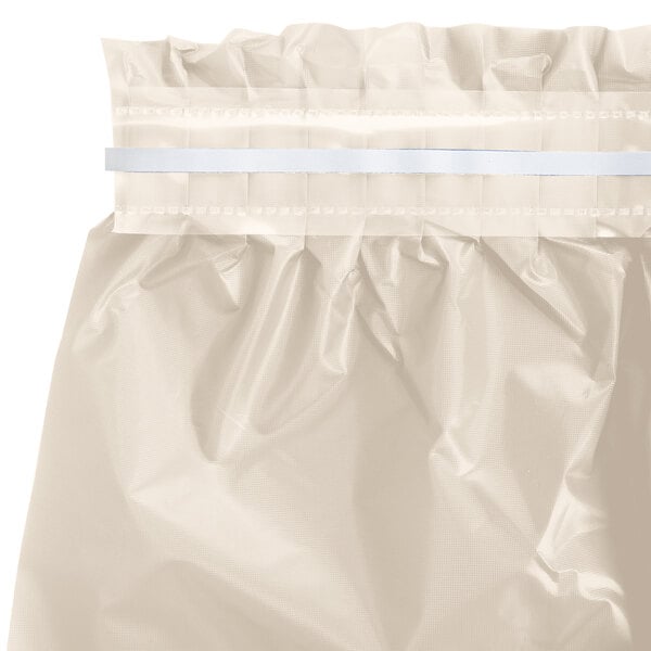 Creative Converting 14' x 29" Ivory Disposable Plastic Table Skirt - 6/Case