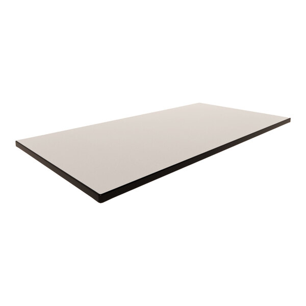 Plymold 30" x 60" Rectangular White Nebula Laminate Thin Profile Dur-A-Edge Table Top