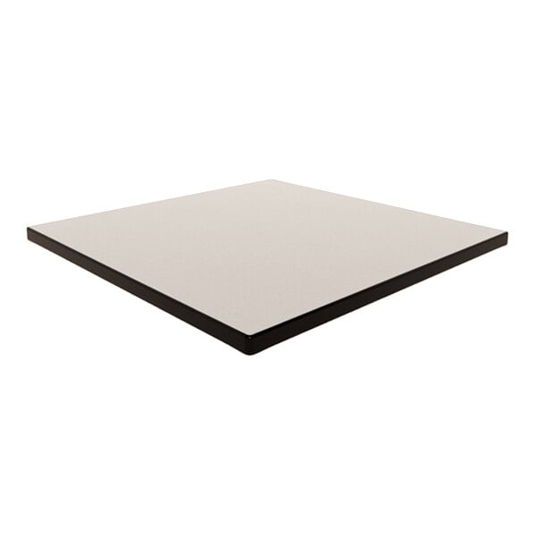 Plymold 30" x 30" Square White Nebula Laminate Thin Profile Dur-A-Edge Table Top