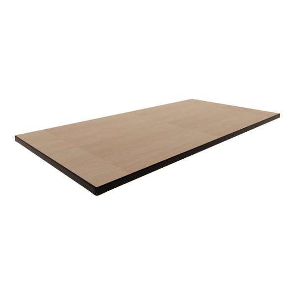Plymold 30" x 60" Rectangular Beigewood Laminate Thin Profile Dur-A-Edge Table Top