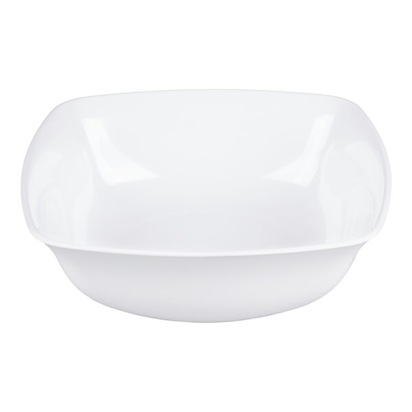 A white, flared displayware bowl with an 8-quart capacity.