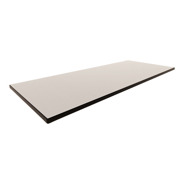 Plymold 30" x 72" Rectangular White Nebula Laminate Thin Profile Dur-A-Edge Table Top