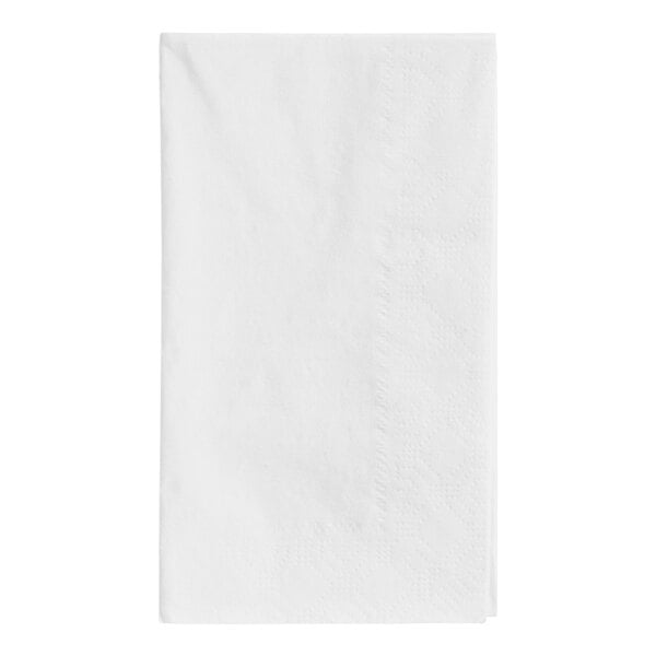 Hoffmaster 15" x 17" White 2-Ply Regal-Embossed 1/8 Fold Paper Dinner Napkin - 1,000/Case
