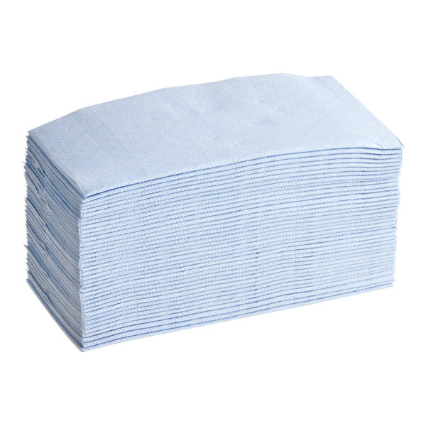 Hoffmaster FashnPoint® 15 1/2" Square Indigo Ultra-Ply Linen-Feel 1/8 Fold Dinner Napkin - 800/Case