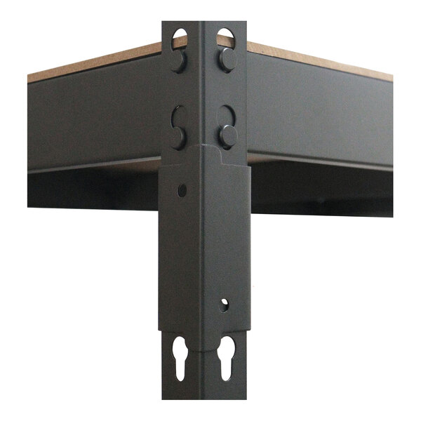 AR Shelving 72" x 20" x 72" Black Label Edition Heavy-Duty 4-Shelf Boltless Rivet Fiberboard Shelving Unit TRCD18411KFUS0I