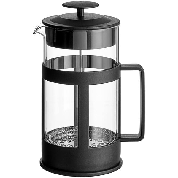Acopa 33 oz. Glass / Black French Coffee Press