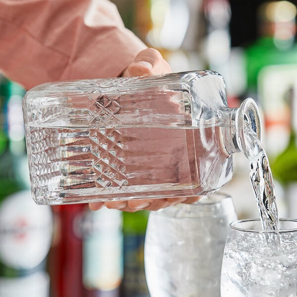 Acopa 37 oz. Cut Glass Whiskey Decanter - 4/Case